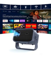 Projecteur LCD portable 2026 Electric Focus Mini 5G WiFi BT 720P Android 11 1080P à courte focale pour extérieur et home cinéma (version US)