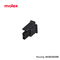 Connecteurs rectangulaires mâles Molex 0430250200, boîtiers 2POS 3.00MM, boîtier en tissu nylon, contacts en alliage de cuivre, 250V 3A, automobile