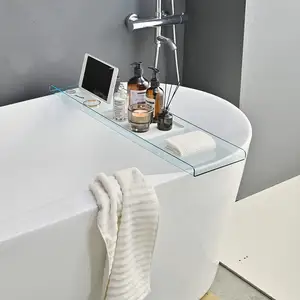 एक्रिलिक बाथटब चायदान ट्रे आयोजक स्पष्ट स्नान ट्रे के लिए एक्रिलिक