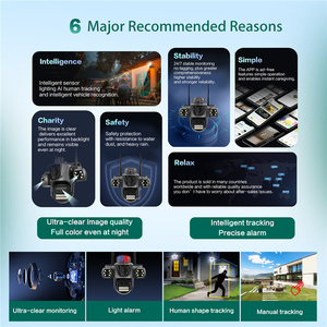 Không thấm nước CCTV nhà thông minh an ninh mạng không dây phát hiện chuyển động ba ống kính ngoài trời PTZ 3MP/9mp icsee App Wifi ip camera - Product Image 3