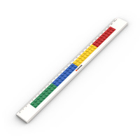 Regla de Bloques de Construcción Detallada de 30 cm para Niños, Escala Métrica Larga para Ladrillos Schematic MOC, Kit STEM Pro para Material Escolar Académico