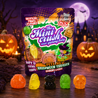 Afpelbare gummy snoepjes Halloween pompoen emmervormige zachte fruitgelei snoepjes groothandel feestfavoren