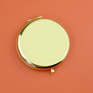 6.5cm Tri Color Folding <b>Mirror</b> Gold Silver Rose Gold Portable <b>Compact</b> Handheld Round Makeup <b>Mirror</b> for Women's Gift Travel - Product Image 2
