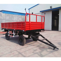 Remorque agricole basculante 4 roues de 8-10 tonnes pour tracteur, matériel agricole, camion agricole, remorque de jardin et serre à vendre