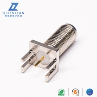 Latón niquelado RP SMA Antena hembra Conector RF 1,6mm Espaciado de montaje en borde Conector coaxial de 30mm