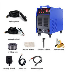 Machine à souder MIG triphasée Santwell 315A, soudeuse à inverter avec pistolet, casque et kit de mise à la terre - Product Image 1