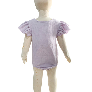 All'ingrosso personalizzabile tutina carina per bambine e bambine <span class=keywords><strong>pagliaccetto</strong></span> occidentale a maniche corte in morbido cotone Spandex taglia 2T per 0-3 <span class=keywords><strong>mesi</strong></span> - Product Image 4