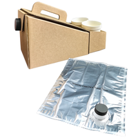 Sac d'emballage portable 1L 2L 3L 5L avec bouchon à vis aluminisé - Sac BIB résistant à la pression pour lait frais, vin rouge, café