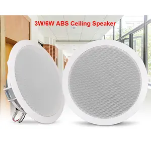 100v线3w 6w塑料扬声器高保真4英寸8英寸天花板扬声器套装表面安装天花板扬声器