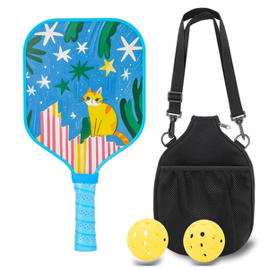 Juego de Raquetas de Pickleball para Niños con Bolsa de Malla, Pelotas de 40 Hoyos, Mango Antideslizante, Equipo de Juego para Exteriores - Product Image 1