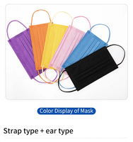 Masque facial jetable à 3 couches avec contour auriculaire Masque de protection médical bleu non tissé pour le nez Masque chirurgical