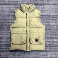 Veste sans manches vintage décontractée et chaude CP Luxury Fashion Company 100% duvet isolant pour hommes