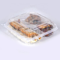 Boîte à lunch jetable à trois compartiments de 9*9*3 pouces, boîte à emporter en plastique PP micro-ondable, conteneur à clapet