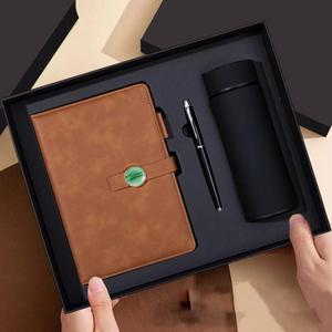 Ensemble cadeau d'entreprise personnalisé, carnet en cuir PU avec stylo et bouteille d'eau pour les employés, cadeaux d'anniversaire, cadeaux d'affaires - Product Image 1