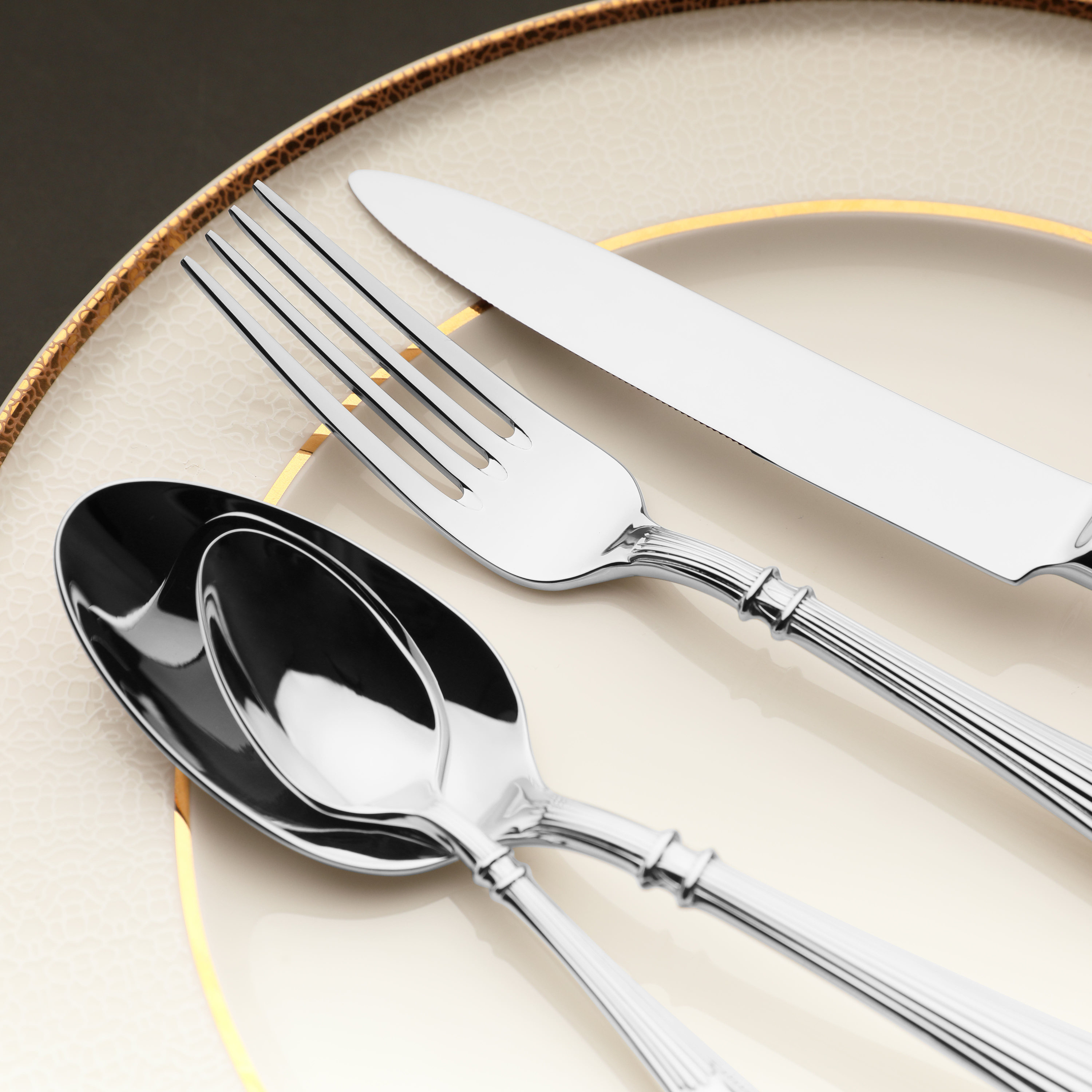 Modern Luxury 18/10 Stainless Steel Cutlery Set Mirror Polished Gold Spoon Silverware Flatware for Weddings and Hotels · image 5