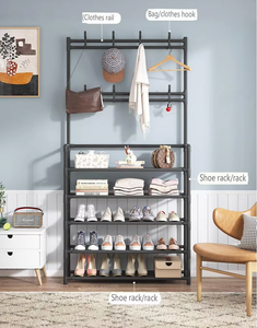 Organizador de zapatos independiente de 5 niveles, <span class=keywords><strong>perchero</strong></span>, ganchos desmontables para entrada, dormitorio, armario, para sala de estar, bolsa para zapatos y sombreros - Product Image 1