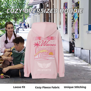 Sweat-shirts à capuche longs en polaire doublés respirants, brodés sur mesure, tendance, style Y2K, coupe oversize, confortables pour l'automne/hiver - Product Image 2