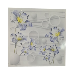 595x595 mét PVC thạch cao giả gạch Trần lưới hệ thống Trần PVC Faux thạch cao Tấm trần với treo t lưới lợp ngói - Product Image 5