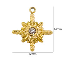 Mode Acier Inoxydable 14K Or Pendentif Zircon Poli Brillant Étoile De Mer Shell Pendentif et Charmes DIY Accessoires