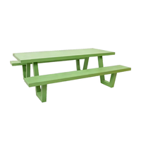 Ensemble table et chaises modernes en aluminium pour extérieur – Mobilier durable pour parcs, jardins, balcons, cours, places publiques, pique-niques et hôtels