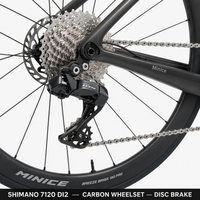 Vélo de route en carbone aérodynamique 700C MINICE R1 T800+Mitsubishi TR50 avec câblage interne SHI MANO R7120 Di2 24 vitesses électroniques et roues en carbone