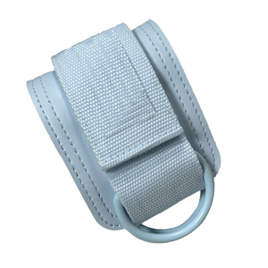 Logo personnalisé Anneau en D rembourré en néoprène Sangles de <span class=keywords><strong>cheville</strong></span> bleues pour haltérophilie Fitness pour machines à câble de gymnastique - Product Image 1