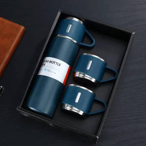 <span class=keywords><strong>Coffret</strong></span> cadeau d'affaires 500ml tasse d'affaires portable tasse thermos en acier inoxydable une tasse flacons bouteille d'eau avec 3 couvercles - Product Image 5