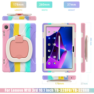 Custodia per Tablet in Silicone per Bambini con Supporto e Porta Penna per <span class=keywords><strong>Lenovo</strong></span> <span class=keywords><strong>M10</strong></span> <span class=keywords><strong>HD</strong></span> 3a Gen 10.1 Pollici 2022 TB-328F - Product Image 6
