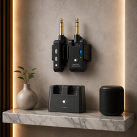 Émetteur-récepteur audio sans fil M-VAVE WS13 5,8 GHz avec étui de charge rechargeable pour guitare, basse et enregistrement vidéo