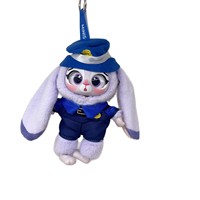 Porte-clés en peluche doux et mignon, personnalisable avec logo et couleur, sur le thème des animaux de dessin animé (Judy Lapin, Nick Renard, Mouton), style anime, idéal comme pendentif.