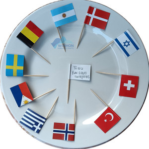 Новый Пуэрто-Рико двухсторонний Печатный флаг зубочисток и разные страны маленькие Мини-палочки для кексов - Product Image 6