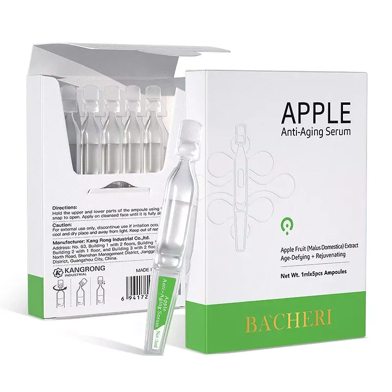 OEM ODM BFS Sûr et Efficace Soins du Visage Anti-âge et Raffermissant Lifting Naturel Ampoules de Sérum Cellules Souches Pomme Biologique