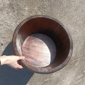 アンティーク25mm高断熱無垢材フットバスバケット耐腐食性家庭用洗面器 - Product Image 6