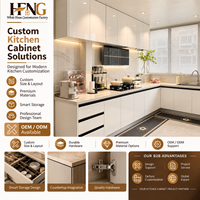 Cuisine Moderne Personnalisée : Système de Rangement Modulaire Minimaliste en Forme de L pour Projets Intérieurs d'Appartements et de Villas
