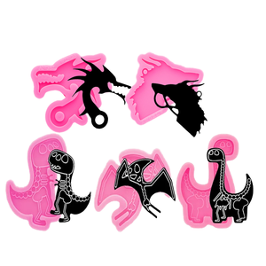 DY1290 Shiny Silicone Dinosaur Mold Resin Craft <strong>Moulds</strong> for DIY Charms Making Flying <strong>Dragon</strong> Keychain, Chocolate Fondant Cake - Product Image 1