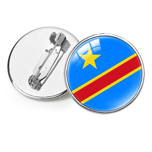 Broche drapeau <span class=keywords><strong>de</strong></span> la République démocratique du Congo, épinglette, broche pays du monde, cadeau fantaisie, souvenir pour voyageurs et amoureux, personnalisable - Product Image 1