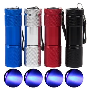 9 LED UV Flashlight Blacklight Premium Handheld Ultraviolet Flashlight Pet Dog and Cat Urine Stain Finder Flashlight