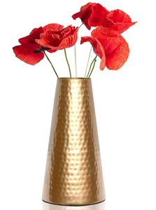 Vase à fleurs en fer pur poli moderne contemporain de 9 pouces Décoration de table Décoration de la maison Anniversaire de mariage Couleurs personnalisées - Product Image 4