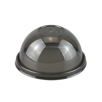 Couvre-gobelets en PP de qualité alimentaire personnalisés, semi-circulaires, transparents et noirs, 90 mm, pour boissons froides et chaudes