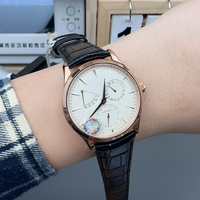 Reloj Mecánico Automático APS Simple Luxury Ultrafino de 8.1mm con Segundero Pequeño, de Acero Inoxidable, Resistente al Agua, para Hombre de Negocios