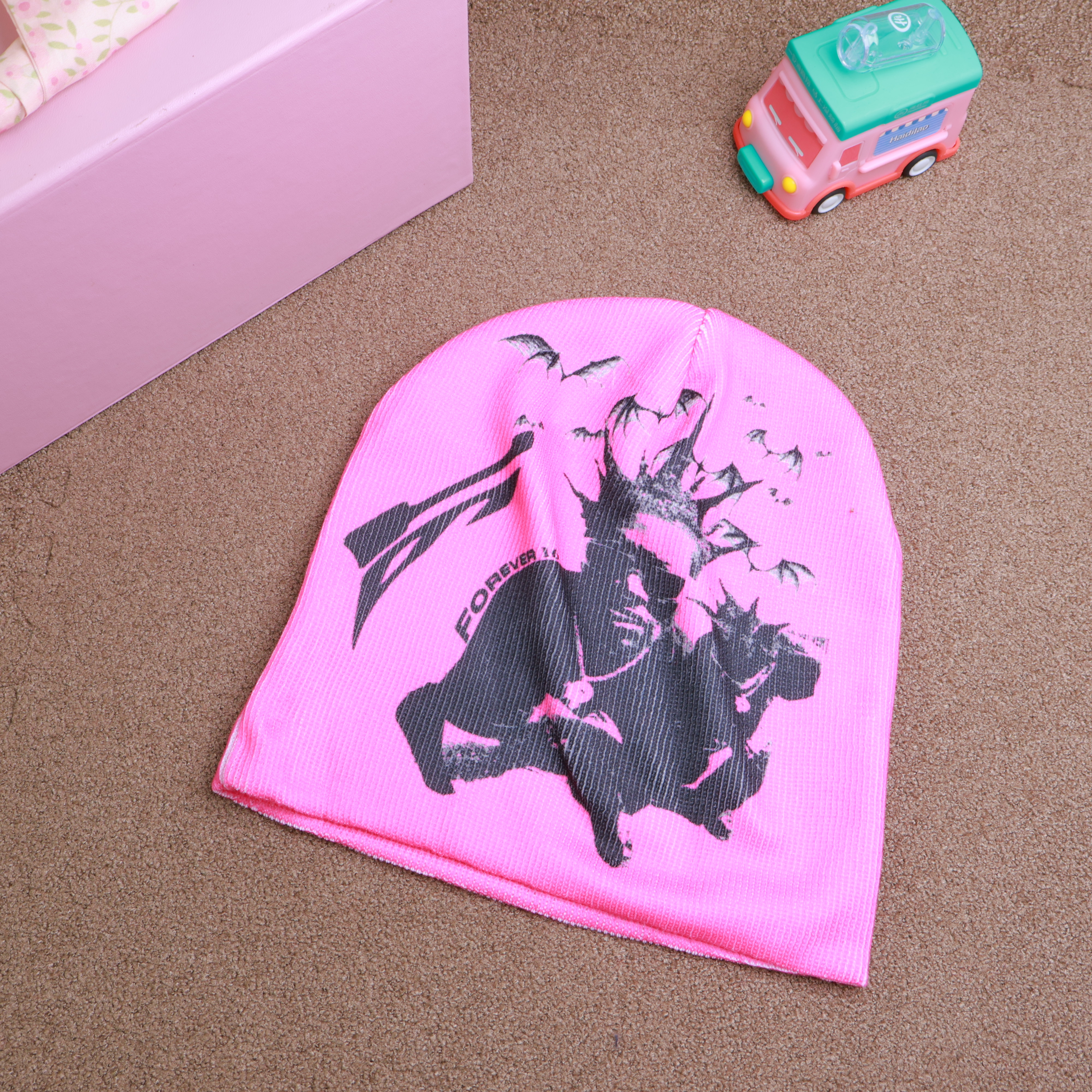 4-panel digital printed knitted hat