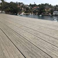 Plancher de terrasse en bambou tissé en composite carbonisé, antidérapant et populaire