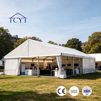 Grande tente de réception extérieure imperméable et robuste pour mariage, événement commercial ou exposition