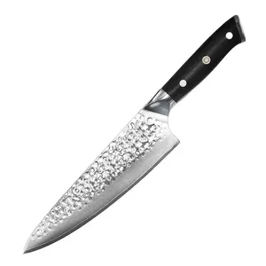 Solidcus Gyuto Knife Handle Kitchen Knives Chef Knife with Octagcnal Stabilized Wood Mleatherritsuke Sawomen Salmon Sushi 8 Inch