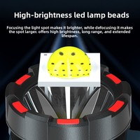 Lampe portable rechargeable en plastique LED IP65, charge USB, projecteur puissant, lampe torche multifonction pour situations d'urgence en extérieur