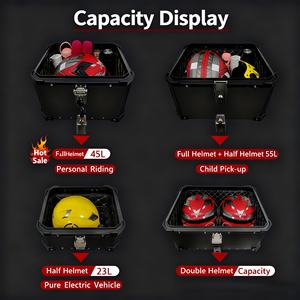 Baúl Trasero <span class=keywords><strong>para</strong></span> Motocicleta de Alta Calidad de 38L, Caja de Almacenamiento <span class=keywords><strong>para</strong></span> Motocicleta Resistente a los Golpes, Caja Superior <span class=keywords><strong>para</strong></span> Motocicleta, Caja de Entrega <span class=keywords><strong>para</strong></span> Motocicleta - Product Image 3