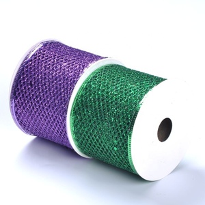 Customized Wire Edge Netting <strong>Deco</strong> <strong>Mesh</strong> <strong>Ribbon</strong> Wired for Crafts Project Decoration - Product Image 6