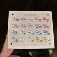 Vernis à ongles gel magnétique effet œil de chat blanc texturé haute brillance 20 couleurs, gel brillant galactique super lumineux OEM pour ongles