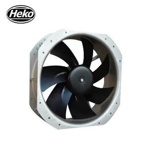 HEKO EC190mm 24V 48V alta velocidad fácil de instalar silenciador ventilador axial cuadrado DC ventilador axial de alta presión