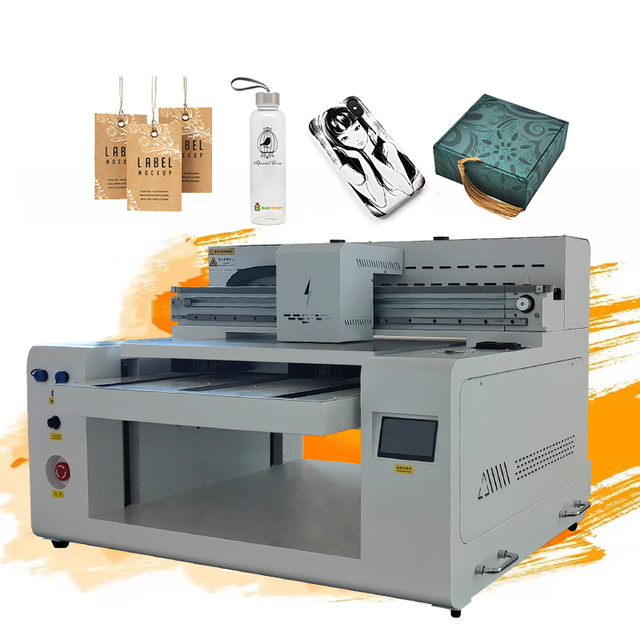 UV Inkjet Printer 60cm*50cm Flatbed Design Adjustable Height for Glass Metal & Acrylic Dtf Film Printer Uv Flatbed A3